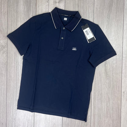 CP Company Piquet Polo Shirt - Navy Castmark