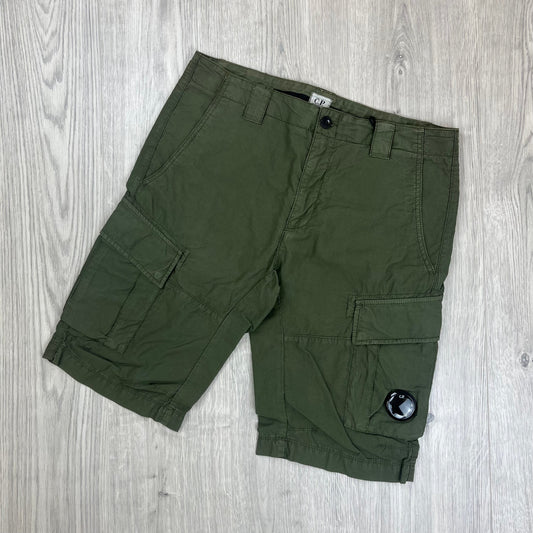 CP Company Cargo Shorts - Bronze Green Castmark