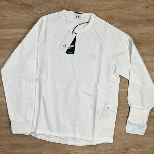 CP Company Metropolis Sweatshirt in White Castmark