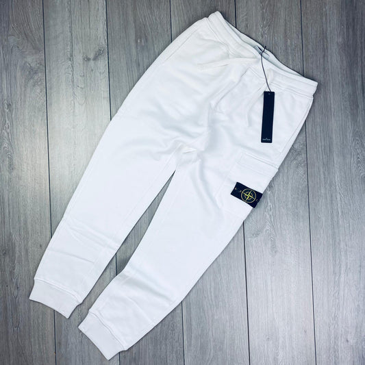 Stone Island Dyed Sweatpants - White Castmark