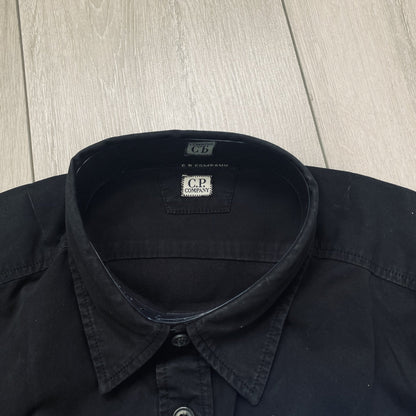 CP Company Button Overshirt - Black Castmark