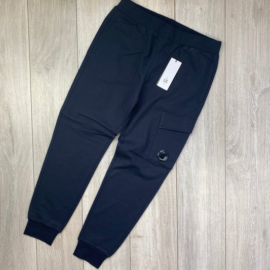 CP Company Raised Fleece Sweatpants - Navy Castmark
