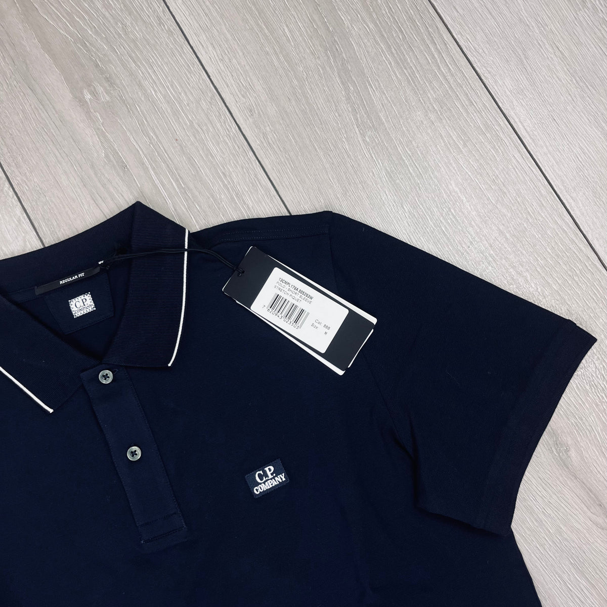 CP Company Piquet Polo Shirt - Navy Castmark