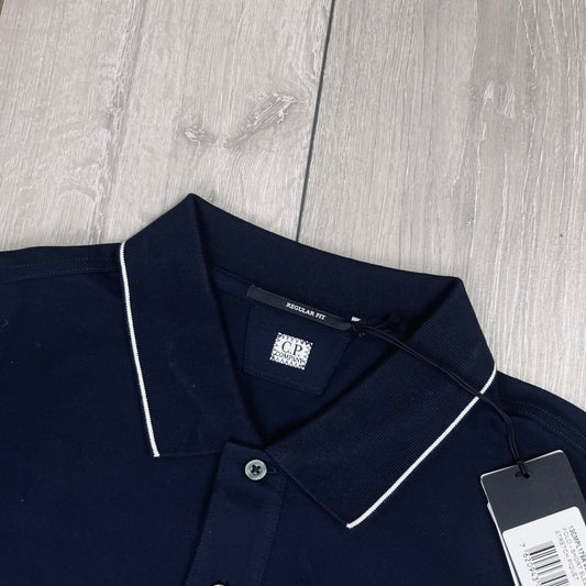 CP Company Piquet Polo Shirt - Navy Castmark