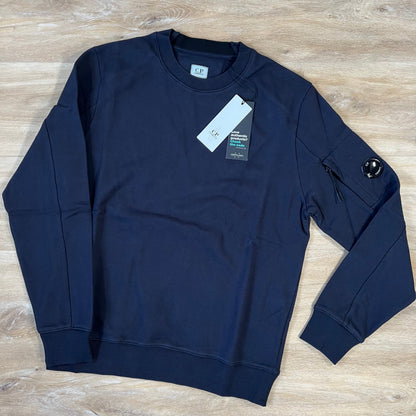 CP Company Diagonal Raised Lens Sweatshirt in Navy Castmark
