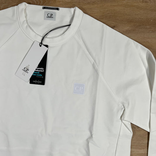 CP Company Metropolis Sweatshirt in White Castmark
