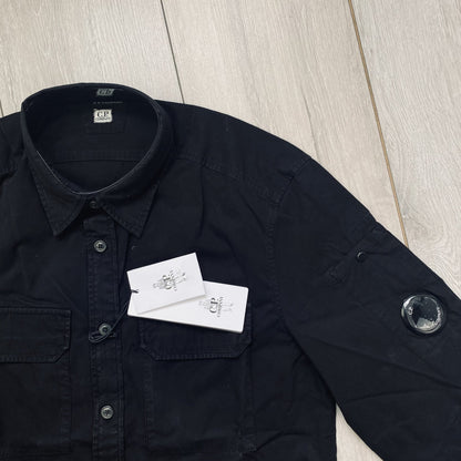 CP Company Button Overshirt - Black Castmark