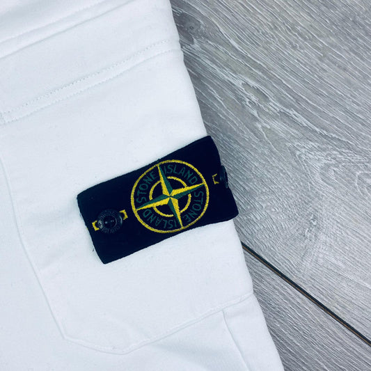 Stone Island Dyed Sweatpants - White Castmark