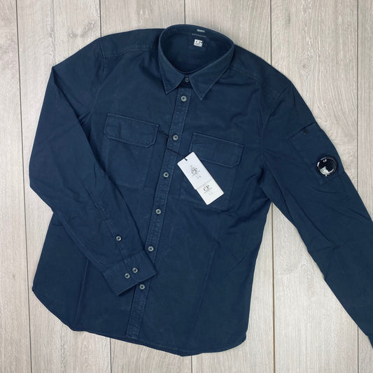 CP Company Button Overshirt - Navy Castmark