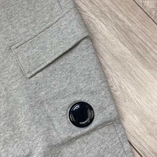 CP Company Raised Fleece Sweatpants - Grey Castmark