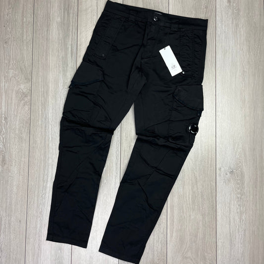 CP Company Cargo Trousers - Black Castmark