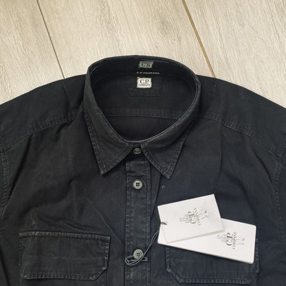 CP Company Button Overshirt - Black Castmark