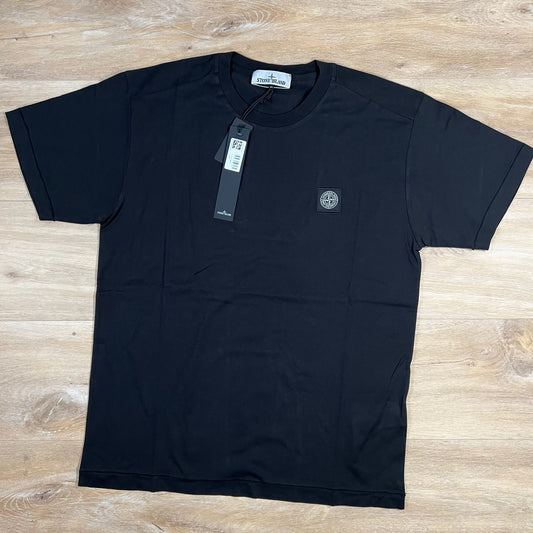 Stone Island Patch Logo T-Shirt in Black Castmark