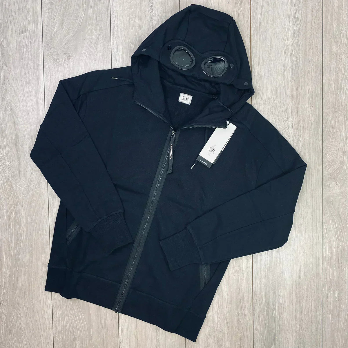 CP Company Raised Fleece Tracksuit - Black Castmark