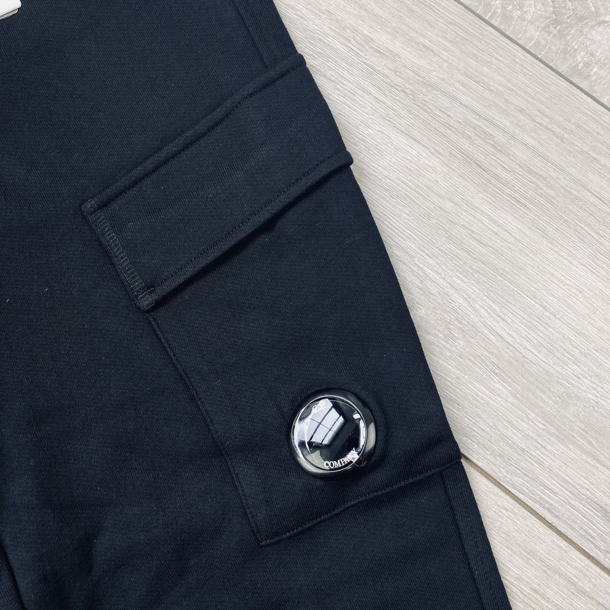 CP Company Raised Fleece Sweatpants - Black Castmark