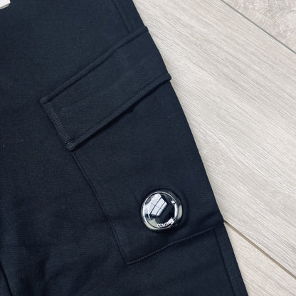 CP Company Raised Fleece Sweatpants - Black Castmark