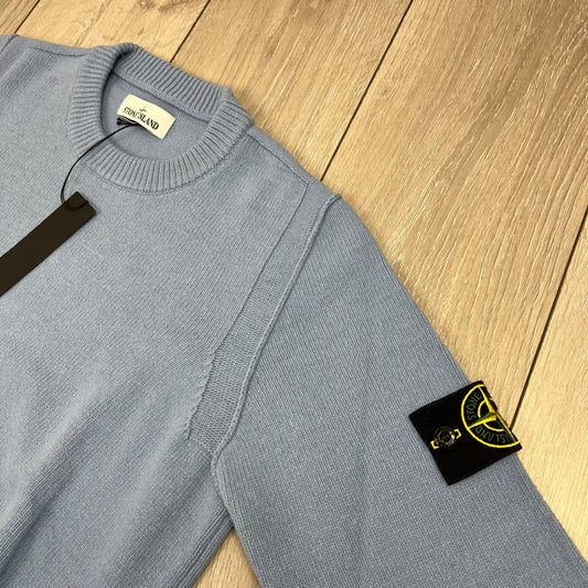 Stone Island Knit Sweatshirt - Mid Blue Castmark