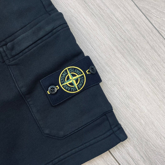 Stone Island Jersey Shorts - Black Castmark