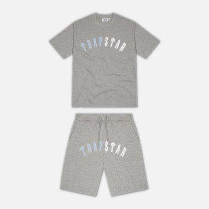 Trapstar Arch Chenille Short Set - Grey/Black