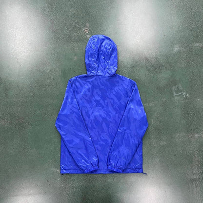 Trapstar Irongate T Jacquard Windbreaker - Black/Blue