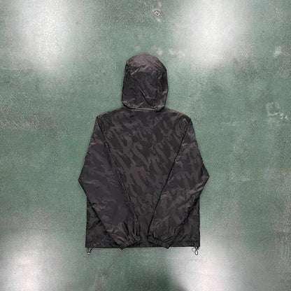 Trapstar Irongate T Jacquard Windbreaker - Black/Blue