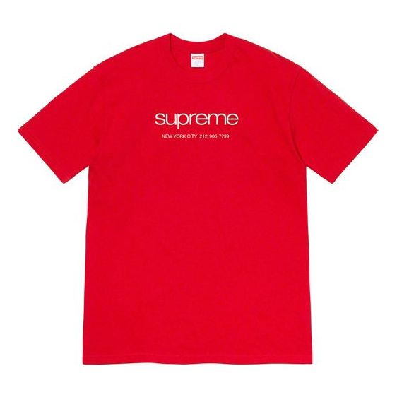 Supreme SS20 Week 1 Shop Tee Classic Logo Short Sleeve Unisex Red SUP-SS20-001