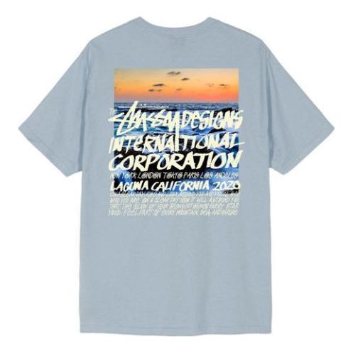 Stussy Clear Day Tee Printing Short Sleeve Unisex Gray 1904502-SLAT