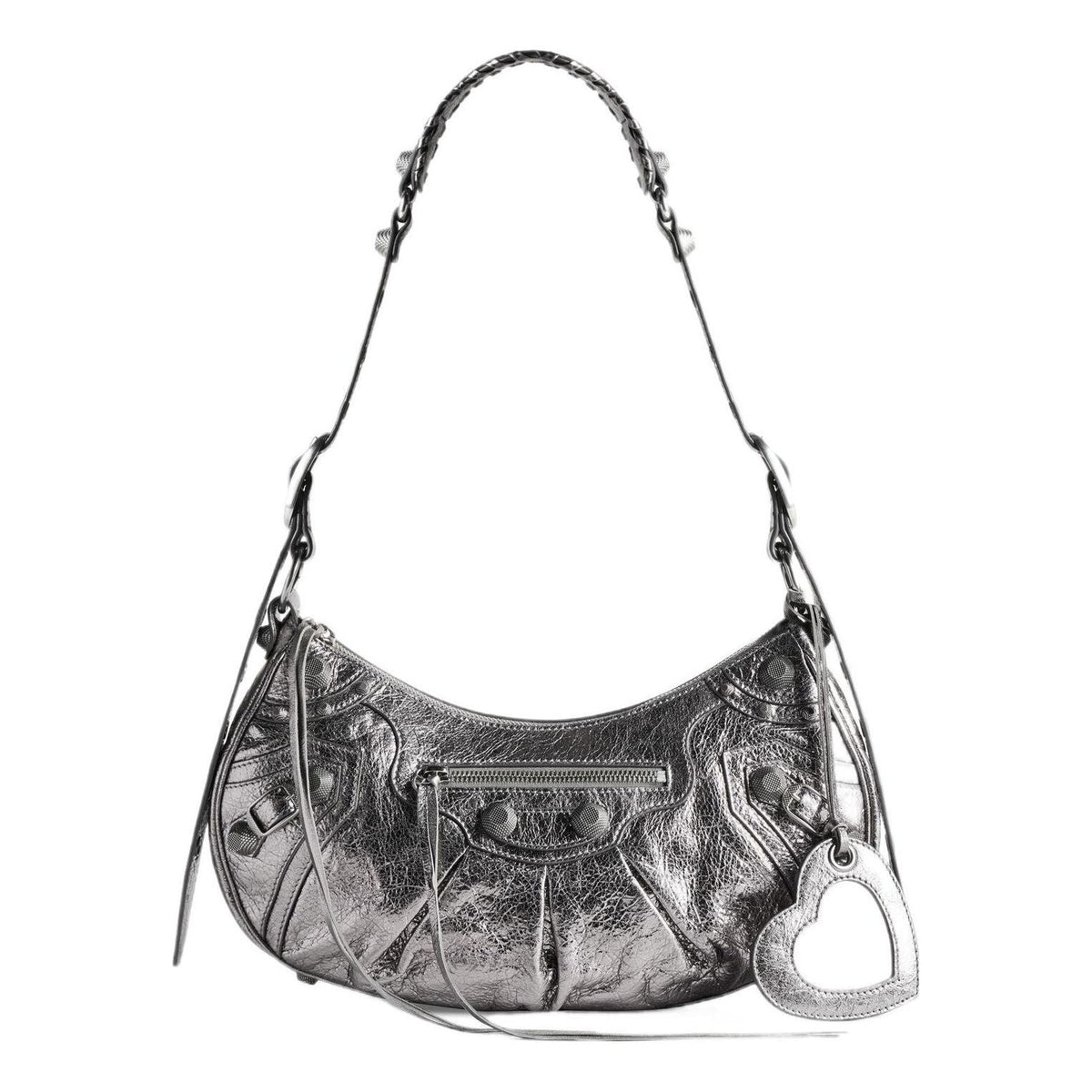 (WMNS) Balenciaga Le Cagole Small Shoulder Bag Metallized 'Silver' 6713070GT3Y8103