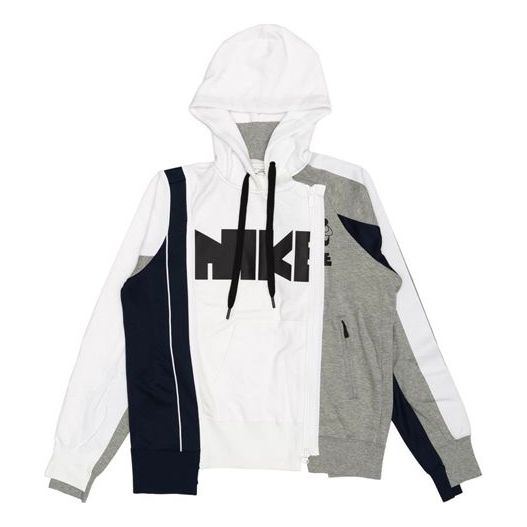 (WMNS) Nike x sacai Double-Zip Hoodie 'Obsidian' CD6303-711