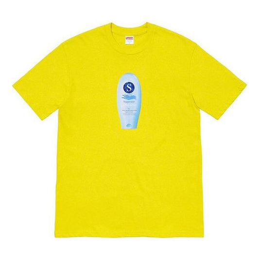 Supreme FW19 Week 1 Super Cream Tee Short Sleeve Unisex Yellow SUP-FW19-218