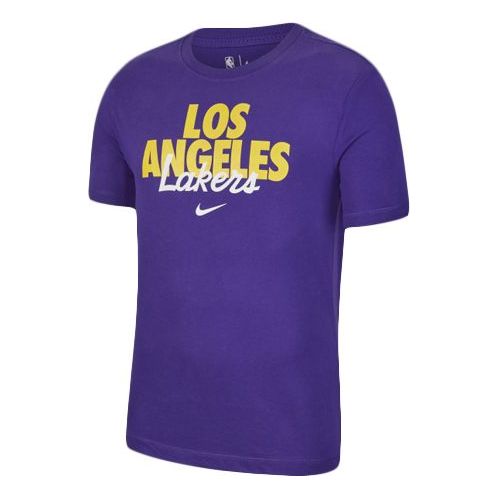 Nike Los Angeles Lakers DNA Dri-FIT NBA Short Sleeve Purple CK8959-547