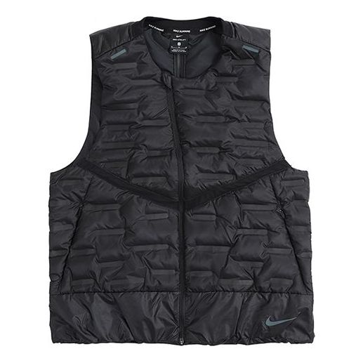Nike Aeroloft Stay Warm Woven Running Reflective Down Vest Black CU7798-010
