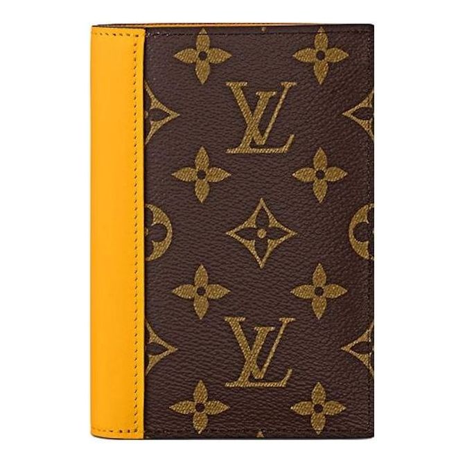 LOUIS VUITTON Passport Cover Monogram Macassar Canvas 'Yellow' M82864