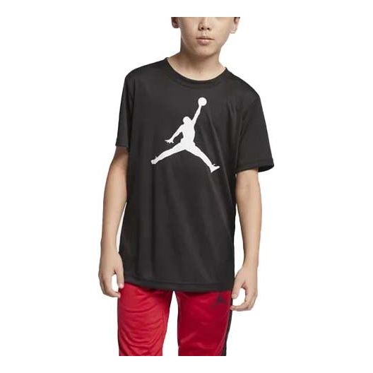 (GS) Jordan logo Boy's Dri-FIT T-shirt 'Black' HA2543-023