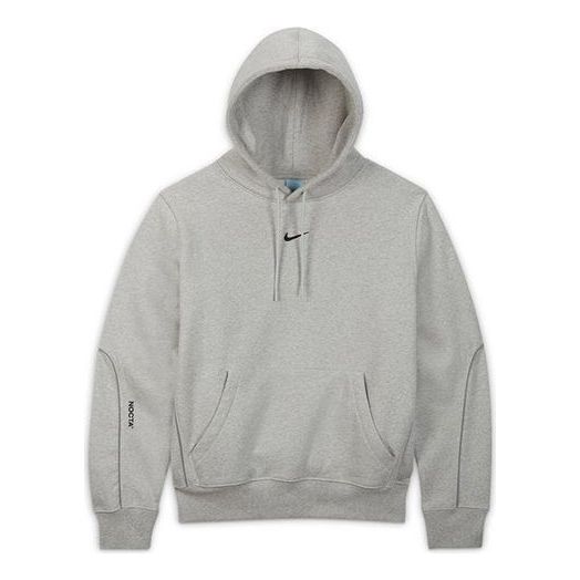 Nike x NOCTA Drake Fleece Hoodie Asia Sizing 'Grey Black' DA4104-052