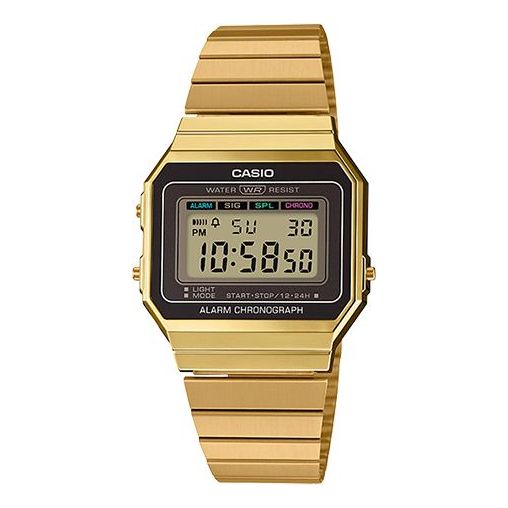 CASIO Waterproof Quartz Unisex Black/Gold Digital A700WG-9A