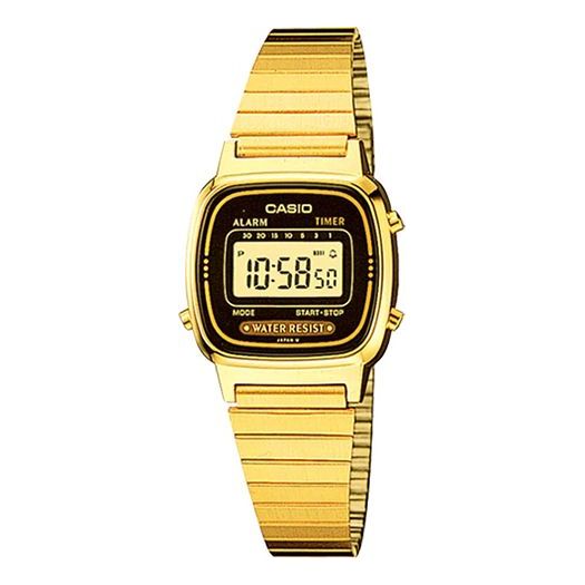 CASIO Waterproof Quartz Gold Digital LA670WGA-1D