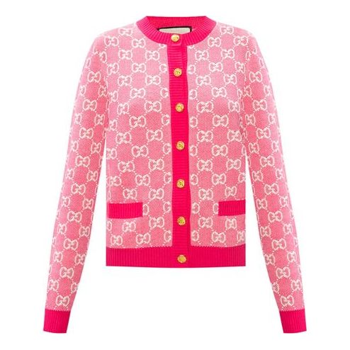 (WMNS) Gucci Full Cotton Wool Cardigan For Pink 629452-XKBHQ-5016