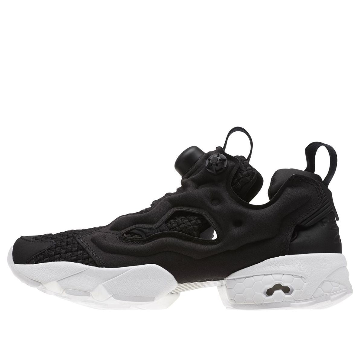 (WMNS) Reebok Instapump Fury Woven Running Shoes Black/White CM9791