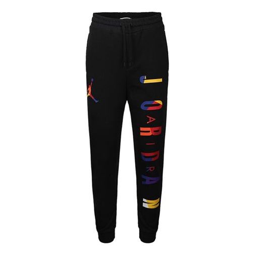 Air Jordan Rivals Loopback Colorful Alphabet Logo Sports Long Pants Black CJ7884-010