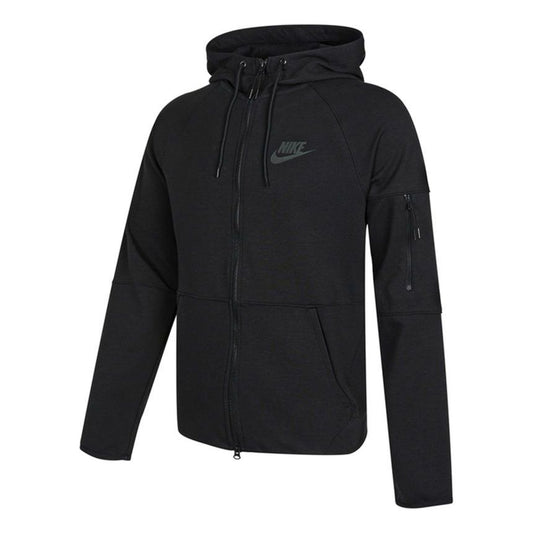 Nike Tech-Pack Logo Knit Hooded Jacket Black DD5285-010