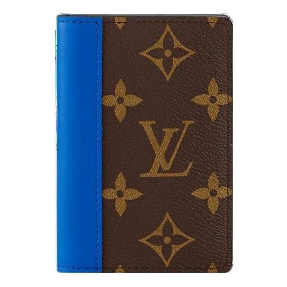 LOUIS VUITTON Pocket Organizer Monogram Macassar Canvas 'Blue' M82956