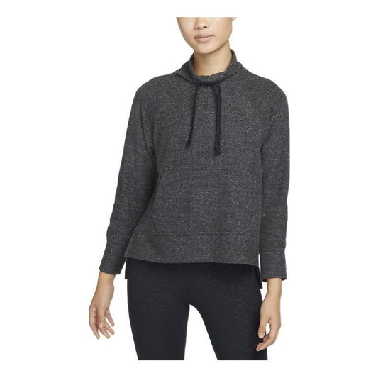 (WMNS) Nike Therma-fit Cowl Solid Color Casual Sports Long Sleeves Black Hoodie DD6477-032
