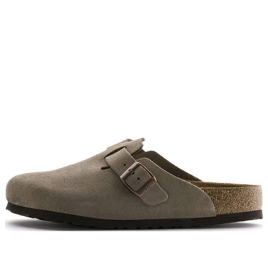 (WMNS) Birkenstock Boston Soft Footbed Suede 'Taupe' 560773