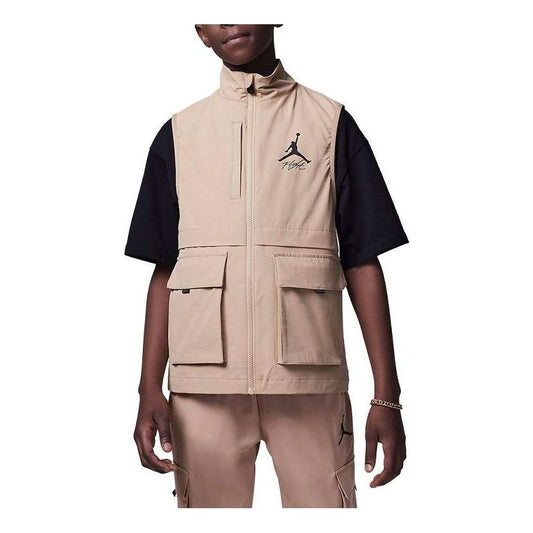 (GS) Air Jordan Outwear Cargo Vest 'Brown' FV3154-200