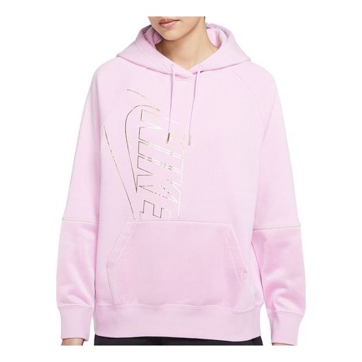 (WMNS) AS W Nike Sportswear ICN CLSH HOODY FLC OS LT ARCTIC PINK DC0653-676