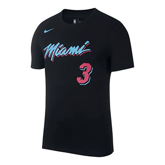Nike NBA Wade Dwayne Miami Heat 18-19 Season City limited Jersey Short Sleeve Black AO0901-016