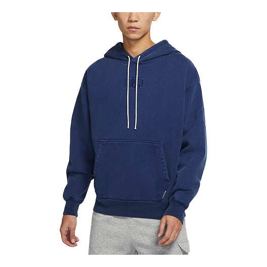 Men's Nike NAI-KE Cha Nai-Ke Cha Series Logo Embroidered Loose Fleece Lined Space Blue DQ9311-492