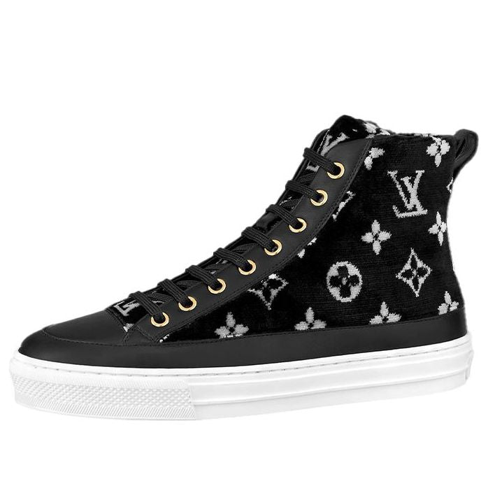 (WMNS) LOUIS VUITTON Stellar Ankle Sneakers 'Black White Monogram' 1A95NB