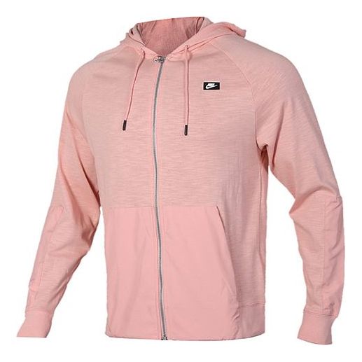 Nike hooded Drawstring Sports Jacket coral red CI9585-648